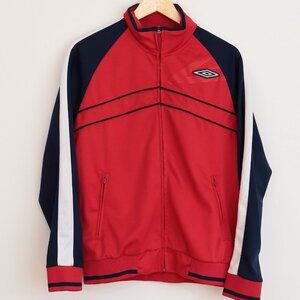 Vintage Y2K Umbro Zip Up Training Jacket Red/Navy Men's Size Small
